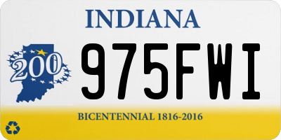 IN license plate 975FWI