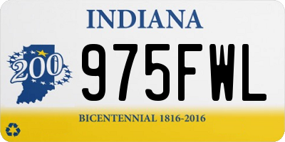 IN license plate 975FWL