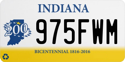IN license plate 975FWM