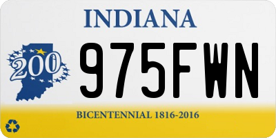 IN license plate 975FWN