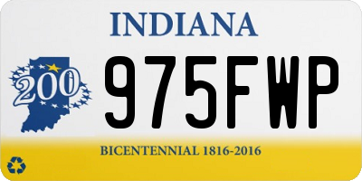IN license plate 975FWP