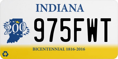 IN license plate 975FWT