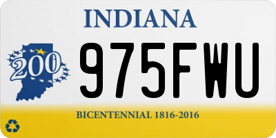 IN license plate 975FWU