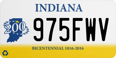 IN license plate 975FWV