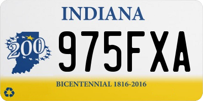 IN license plate 975FXA