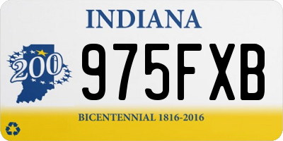 IN license plate 975FXB