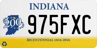IN license plate 975FXC