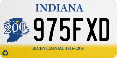 IN license plate 975FXD