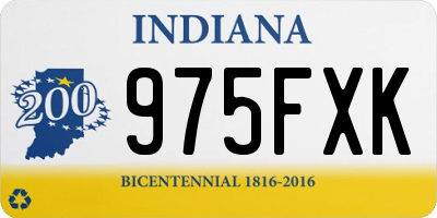 IN license plate 975FXK