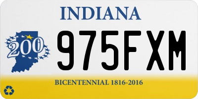 IN license plate 975FXM
