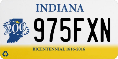 IN license plate 975FXN