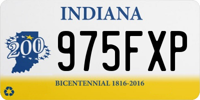 IN license plate 975FXP