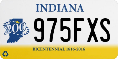 IN license plate 975FXS