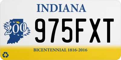 IN license plate 975FXT