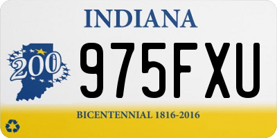IN license plate 975FXU