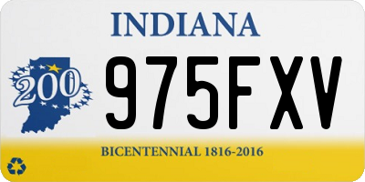 IN license plate 975FXV