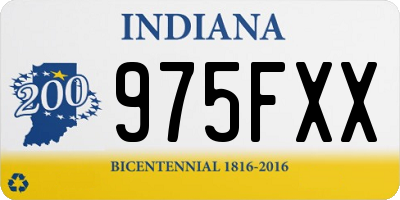 IN license plate 975FXX