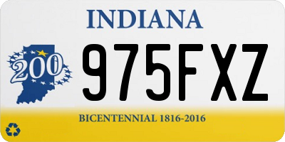 IN license plate 975FXZ