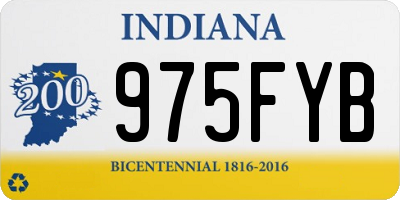 IN license plate 975FYB