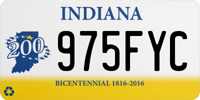 IN license plate 975FYC