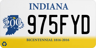IN license plate 975FYD