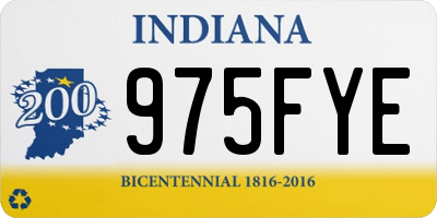 IN license plate 975FYE