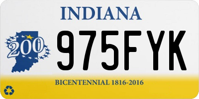 IN license plate 975FYK