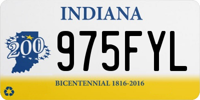 IN license plate 975FYL