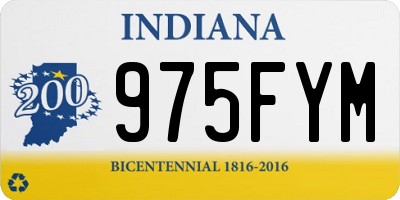 IN license plate 975FYM