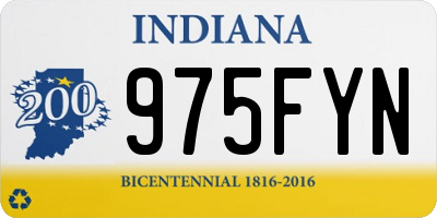 IN license plate 975FYN