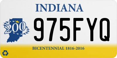 IN license plate 975FYQ