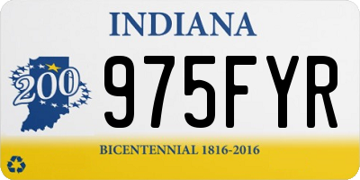 IN license plate 975FYR