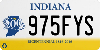 IN license plate 975FYS