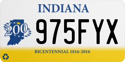 IN license plate 975FYX