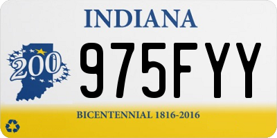 IN license plate 975FYY