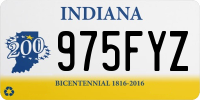 IN license plate 975FYZ
