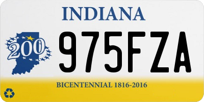 IN license plate 975FZA