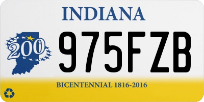 IN license plate 975FZB