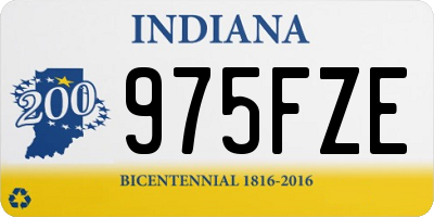 IN license plate 975FZE
