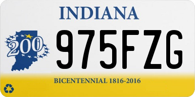 IN license plate 975FZG