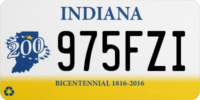 IN license plate 975FZI