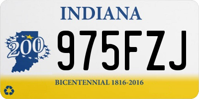 IN license plate 975FZJ