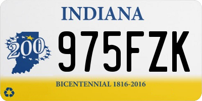 IN license plate 975FZK
