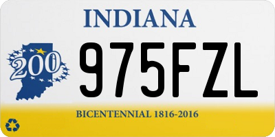 IN license plate 975FZL