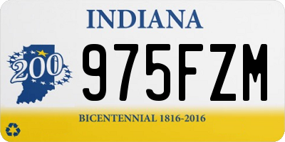 IN license plate 975FZM