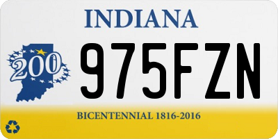 IN license plate 975FZN