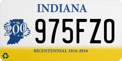 IN license plate 975FZO