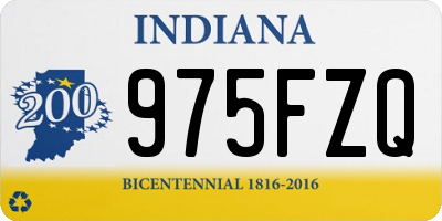 IN license plate 975FZQ