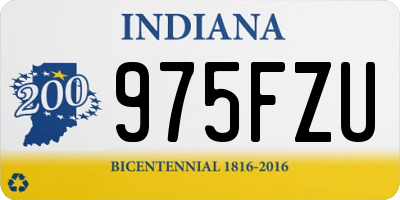IN license plate 975FZU