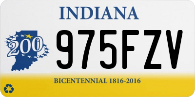 IN license plate 975FZV